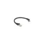 Delock RJ45 Netzwerkkabel Cat.8.1 S FTP Stecker 45° nach rechts gewinkelt zu Stecker gerade bis 40 Gbps 0.25 m schwarz