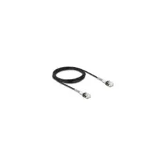 Delock RJ45 Netzwerkkabel mit doppeltem Knickschutz Cat.6A UTP Slim 3 m schwarz
