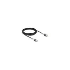 Delock RJ45 Netzwerkkabel mit doppeltem Knickschutz Cat.6A UTP Slim 5 m schwarz