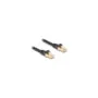 Delock RJ45 Netzwerkkabel mit Geflechtmantel Cat.6A S FTP Stecker zu Stecker 0.5 m schwarz