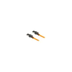 Delock RJ45 Netzwerkkabel mit USB Type-CTM Portfinder Funktion Self Tracing Cat.6A S FTP 0.5 m orange