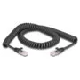 Delock RJ45 Spiralkabel Stecker zu Stecker Cat.5e 2 m schwarz