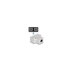 Delock RJ45 Splitter T-Adapter 1 x RJ45 Buchse zu 2 x RJ45 Buchse Cat.5e STP