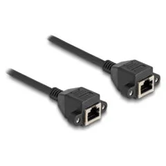 Delock RJ50 Verlängerungskabel Buchse zu Buchse S FTP 0.5 m schwarz