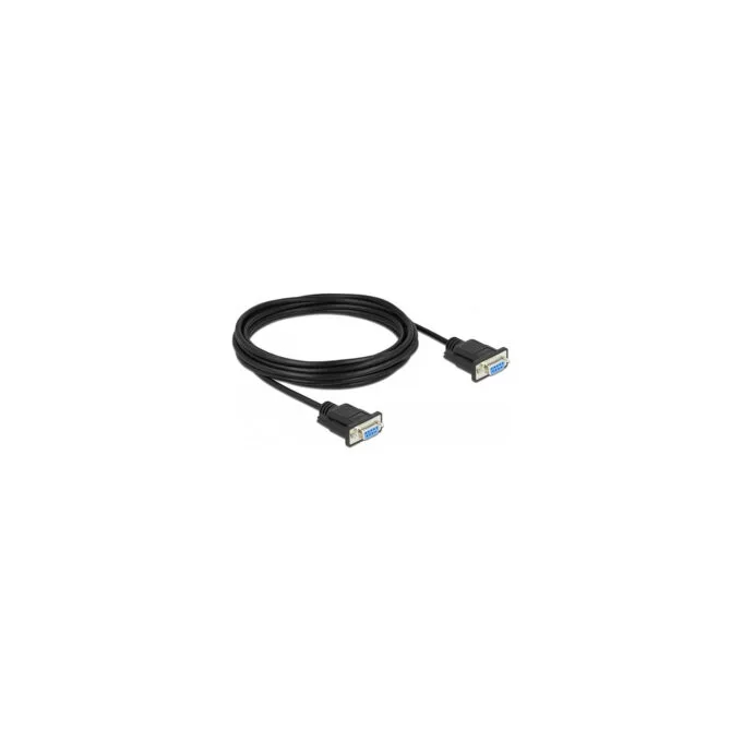 Delock RS-232 Kabel Seriell D-Sub9 Buchse zu Buchse Nullmodem mit schmalem Steckergehäuse 5 m — image 2