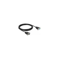 Delock RS-232 Kabel Seriell D-Sub9 Stecker zu Buchse Nullmodem mit schmalem Steckergehäuse 3 m