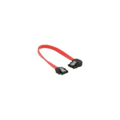 Delock SATA 6 Gb s Kabel gerade auf links gewinkelt 20 cm rot