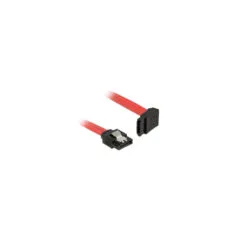 Delock SATA 6 Gb s Kabel gerade auf oben gewinkelt 50 cm rot