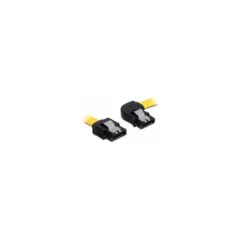Delock SATA 6 Gb s Kabel gerade auf rechts gewinkelt 50 cm gelb