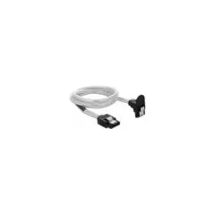 Delock SATA 6 Gb s Kabel gerade auf unten gewinkelt 50 cm transparent