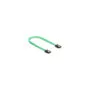 Delock SATA 6 Gb s Kabel UV Leuchteffekt grün 30 cm
