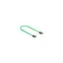 Delock SATA 6 Gb s Kabel UV Leuchteffekt grün 70 cm