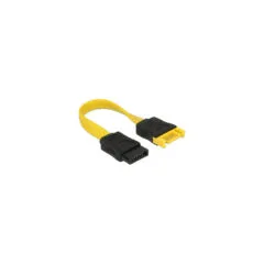 Delock SATA 6 Gb s Verlängerungskabel 10 cm gelb