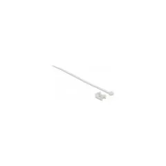Delock Schraubhalter 15 x 10 mm mit Kabelbinder L 200 x B 3.6 mm weiß