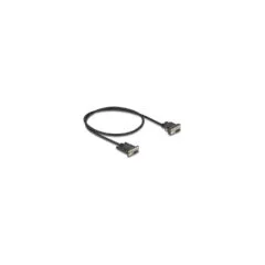 Delock Seriell Kabel RS-232 D-Sub9 Buchse zu D-Sub9 Buchse Stromanschluss an Pin 9 0.5 m