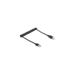 Delock Spiral USB 2.0 Cable - USB-A to USB-B