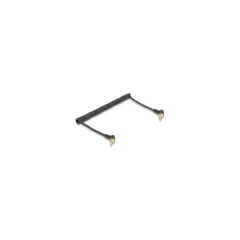 Delock Spiralkabel 3.5 mm 3 Pin Klinkenstecker zu Klinkenstecker gewinkelt mit Schraubadapter zu 6.35 mm 75 cm