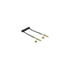 Delock Spiralkabel 3.5 mm 3 Pin Klinkenstecker zu Klinkenstecker mit Schraubadapter 1 m