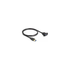 Delock SuperSpeed USB 5 Gbps (USB 3.2 Gen 1) Kabel USB Typ-A Stecker zu Buchse 1 m zum Einbau schwarz