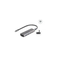 DELOCK USB 10 Gbps 2-Port USB-A + 2-Port USB-C Hub with USB-C input and external power