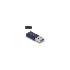 Delock USB 10 Gbps Adapter USB Typ-A Stecker zu USB Type-CTM Buchse aktiv blau