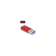 Delock USB 10 Gbps Adapter USB Typ-A Stecker zu USB Type-CTM Buchse aktiv rot