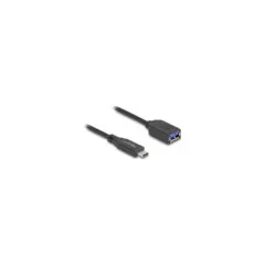 Delock USB 10 Gbps Kabel USB Type-CTM Stecker zu Typ-A Buchse 25 cm koaxial