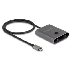DELOCK USB 10 Gbps USB Type-C Switch 2 auf 1 bidirektional 8K
