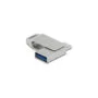 DeLOCK USB 3.2 Gen 1 Dual USB-C/USB-A 16GB Swivel Metal Flash Drive - Silver