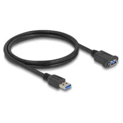 Delock USB 5 Gbps Kabel USB Typ-A Stecker zu USB Typ-A Buchse zum Einbau 1 m schwarz