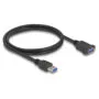Delock USB 5 Gbps Kabel USB Typ-A Stecker zu USB Typ-A Buchse zum Einbau 1 m schwarz