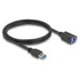 Delock USB 5 Gbps Kabel USB Typ-A Stecker zu USB Typ-B Buchse zum Einbau 1 m schwarz