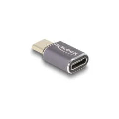 Delock USB Adapter 40 Gbps USB Type-CTM PD 3.0 100 W Stecker zu Buchse Portschoner 8K 60 Hz Metall