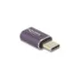 Delock USB Adapter 40 Gbps USB Type-CTM PD 3.1 240 W Stecker zu Buchse Portschoner 8K 60 Hz Metall