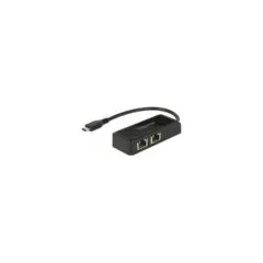 DeLock USB-C to 2x Gigabit LAN (ST-BU) Adapter Schwarz