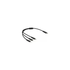 Delock USB Ladekabel 3 in 1 USB Type-CTM zu LightningTM Micro USB USB Type-CTM 30 cm
