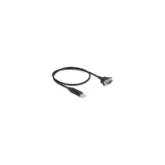 Delock USB RS-232 Adapter USB 2.0 zu D-Sub 9 Stecker mit Muttern kompaktem seriellen Steckergehäuse 50 cm
