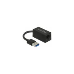 Delock USB Typ-A Netzwerk Adapter Gigabit LAN 1 x RJ45 kompakt schwarz ASIX
