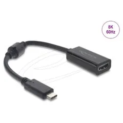 Delock USB Type-CTM Adapter zu HDMI (DP Alt Mode) 8K 60 Hz mit HDR und HDCP schwarz