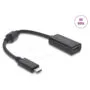 Delock USB Type-CTM Adapter zu HDMI (DP Alt Mode) 8K 60 Hz mit HDR und HDCP schwarz