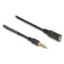 Delock Verlängerungskabel Klinke 3.5 mm 5 Pin Stecker zu Buchse 3 m schwarz