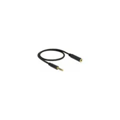 Delock Verlängerungskabel Klinke 4.4 mm 5 Pin Stecker zu Buchse 0.5 m schwarz