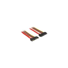 Delock Verlängerungskabel SATA 6 Gb s 22 Pin Stecker to SATA 22 Pin Buchse (3.3 V + 5 V + 12 V) 20 cm