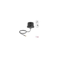 Delock WiFi 7 Antenne RP-SMA Stecker 3.1 - 3.5 dBi omnidirektional mit Anschlusskabel ULA100 1 m Dachmontage outdoor ...