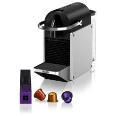 DeLonghi Kaffeemaschine Nespresso Pixie EN127.BL silber schwarz