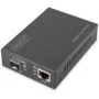 DIGITUS 10 Gigabit Media Konverter - Black, 1x RJ-45, 1x SFP, 10 Gbps