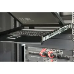 DIGITUS 19" KVM Console TFT - 1U, 16-Port VGA, Black German QWERTZ Keyboard