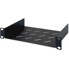 DIGITUS 1U Rack Shelf - Black - 254 mm Deep
