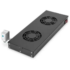 DIGITUS 2-Fan Insertion Ventilation Unit - 19'' Rack - Black