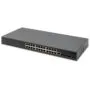 Digitus 24-Port Gigabit Managed Switch with 4 SFP+ Uplinks - 19-inch Rack Mount - Black, L3 Capable